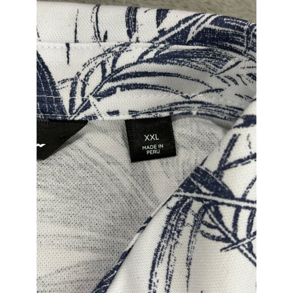 Travis Mathew Polo Shirt Mens XXL Hawaiian Camp Palm Golf Tropical - Picture 6 of 9